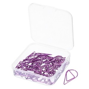 Unique Bargains Drop-Shaped Metal Prevent Tearing Pages Home Office Paper Clip 50 Pcs - 1 of 4