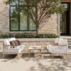 Okak 16.5" Teak&Aluminum Club Chair Patio Accent Chair,Set of 2,Comfy 7"High-Resilience Foam&Chenille Fabric,Patio Furniture Seating - 3 of 4
