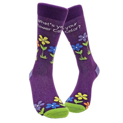 What's Your Flower Color Socks from the Sock Panda - Women's Sizes Adult Medium (Women's Shoe 5-10) - Walk to End Alzheimer's