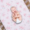 Lambs & Ivy Coquette Floral Pink Bows Aesthetic 3-Piece Baby Crib Bedding Set - 4 of 4