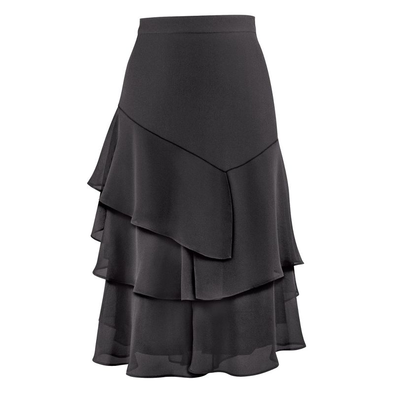Collections Etc Triple Tiered Chiffon Skirt, 1 of 4
