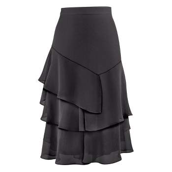 Collections Etc Triple Tiered Chiffon Skirt