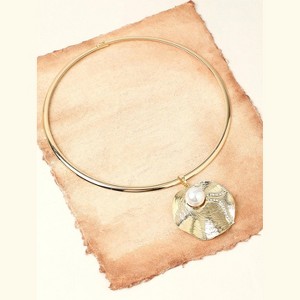 Women's Swirl Collar Necklace - Champayane Gold - 1 of 4
