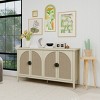 Farmhouse Kitchen Cabinets With 4 Doors, Wood Cabinet With Adjustable Laminates and 3 Gears, Cabinet Kitchen With Anti-Dumping Device-Cuddlewood - 2 of 4