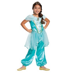 Disney's Aladdin Girls' Classic Jasmine Jumpsuit Costume - 1 of 3