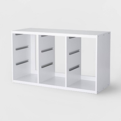 Triple Opening Sliding Bin Cube White - Brightroom™