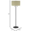 Cal Lighting 60W X 2 Calais Metal Floor Lamp - Dark Bronze - 2 of 2
