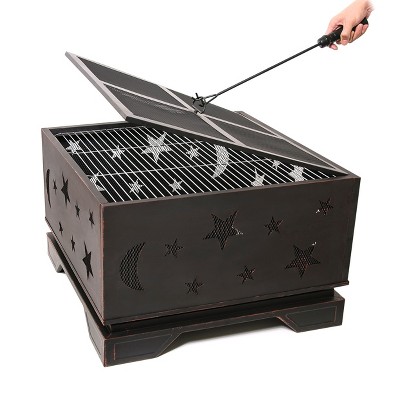 CAVINAS Propane Grill Foldable Side Table Outdoor Griddle Small Gas Grill for Outdoor Camping