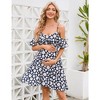Maternity Nursing Dress Womens V-Neck Spaghetti Strap Ruffle Sleeve Daisy Printed Floral A-Line Tiered Flowy Swing Dress - 3 of 3