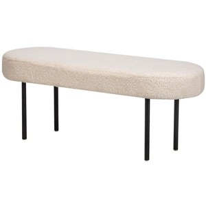 Nordlys Metal and Velvet Bench Modern Design Style Upholstery Entry - 1 of 4