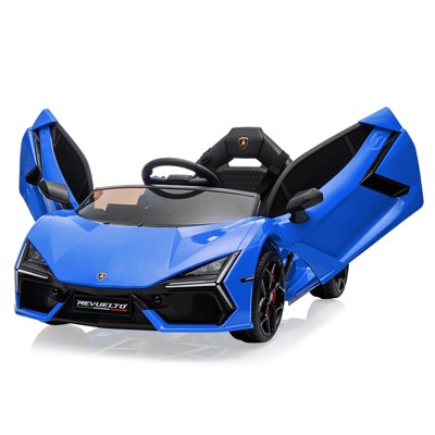 12V Ride On Car for Kids, Licensed Lamborghini Revuelto Electric Vehicle, Battery Powered Sports Car Toy