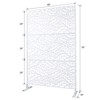 DSVIMOY Outdoor & Indoor Privacy Screen, Freestanding Decorative Privacy Screen for Deck Balcony Patio, White, 48"*76"*16" - 3 of 4