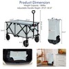 Costway Folding Collapsible Wagon Utility Camping Cart W/Wheels & Adjustable Handle Red\Grey\Navy - 4 of 4