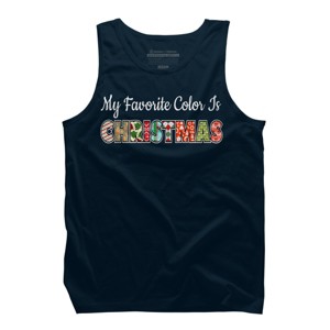 Men's Design By Humans My Favorite Color Is Christmas By c3gdesigns Tank Top - 1 of 3