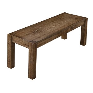 Best Master Furniture,Janet 48" Transitional Wood Dining Bench in Driftwood - 1 of 3