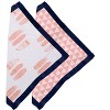 Bacati - Olivia Tribal Print Coral/Navy Feathers/Triangles Muslin 2 pc Security Blankets - 2 of 4