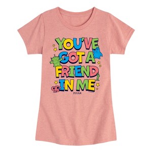 Girls' - Toy Story - Youve Got A Friend In Me Fitted Short Sleeve Graphic T-Shirt - 1 of 4