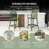 WestinTrends Playa 29.5" Outdoor Polypropylene Plastic Patio Bar Height Stools (Set of 2) - 3 of 4