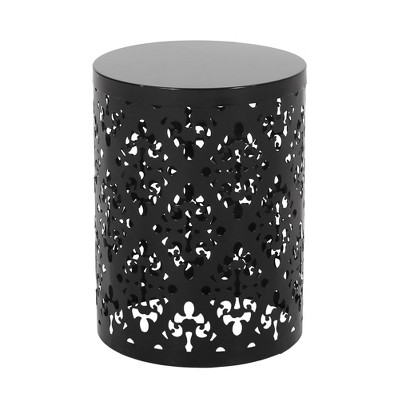 Cylindrical End Table,Side Table, Iron Cut Design Bedside Table For Living Room£¬