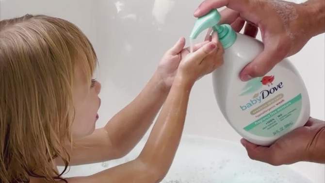 Baby Dove Fragrance Free Moisture Sensitive Skin Hypoallergenic Wash - 20 fl oz, 2 of 15, play video