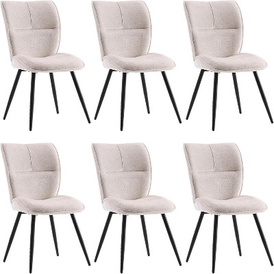 YOUNIKE Fabric Velvet Dining Chairs Mid-century Modern Upholstered Dining Room Chairs for Kitchen Reading Room 18.5"W x 16.93"D