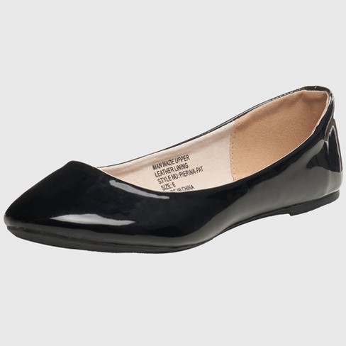 Black patent flats online