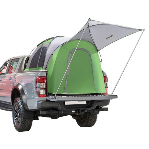Outsunny Truck Bed Tent for 5'-5.5' Bed with Awning, Portable Pickup Truck  Tent for 2-3 Persons, Green