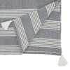 Saro Lifestyle Stripe Design Table Runner with Tassels, 16"x72", Blue - image 2 of 3