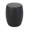 GDFStudio Gerick Outdoor Lightweight Concrete Side Table, Matte Black - 4 of 4