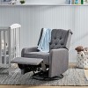 KWPZQEB Recliner Chair, Swivel Rocker Chair with Adjustable Backrest, Mid-Century Upholstered Rocking Recliner, Manual Chair for Living Room - 4 of 4
