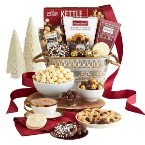 GreatFoods Holiday Sparkling Deluxe Snow Sweets and Treats Basket - 1 of 4