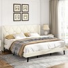 Velvet Platform Full Bed Frame - Upholstered - 3 of 4