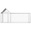 vidaXL Chicken Coop 9.8'x3.3'x4.9' Galvanized Steel - 2 of 4