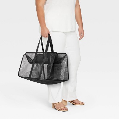 Shade & Shore Packable Zip Top Mesh Tote Handbag - Shade & Shore™ Black — фото 2