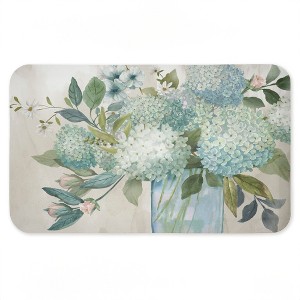 Stupell Industries Blue Hydrangeas Galore Printed Anti-Fatigue Floor Mat, design by Nan, 30"x18" - 1 of 4
