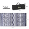 Reversible Outdoor Rug with Carry Bag, Waterproof Plastic Straw Mat for Patio, RV Camping, or Beach - 3 of 4