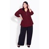 Avenue Women's Plus Size Meila Zip Print Top - 3 of 4
