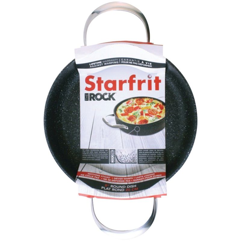 Starfrit 8-In. x 1.5-In. Round Nonstick Aluminum Oven Dish with Stainless Steel Handles, 3 of 5
