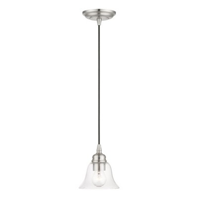 Livex Lighting Moreland 1 - Light Pendant in  Brushed Nickel
