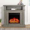 Festivo 36" Compact Freestanding Electric Fireplace Gray - 2 of 4