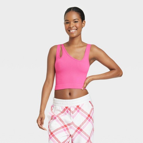 Women's Cut Out Bralette - Colsie™ Pink S : Target