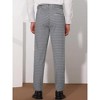 Lars Amadeus Men's Classic Straight Leg Business Plaid Trousers - 3 of 4