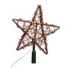 Kurt Adler 20-Light Fairy Light Natural Rattan Star Tree Topper - 3 of 4