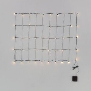 3'x4' 50ct Solar LED Christmas Net Lights with Green Wire - Wondershop™ - 1 of 4