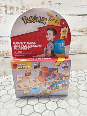 Pokemon Carry Case Backpack Play Set 2020 Green Fold Out With Bridge Ball  Figure 