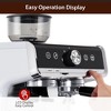 20 Bar Espresso Machine Coffee Maker With Milk Frother Steam Wand & Barista Kit - 4 of 4