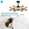 Parrot Uncle 34" Modern Cage Ceiling Fans with Lights and Remote for Kitchen Bedroom Living Room - 4 of 4
