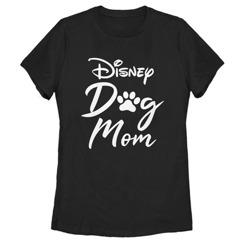 Women's Disney Dog Mom Logo T-shirt - Black - Medium : Target