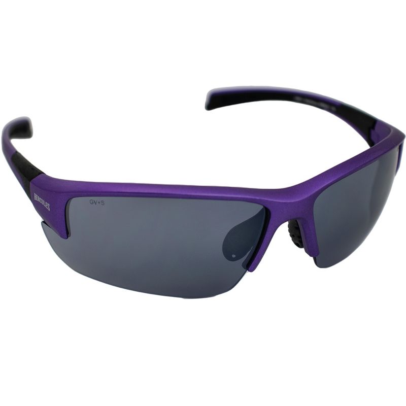 Global Vision Hercules 7 Motorcycle Glasses with Purple Nylon Frame and Silver Lenses, 5 of 8