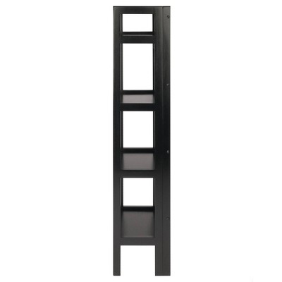 51.34" Black Solid Wood Folding Bookcase for Kids